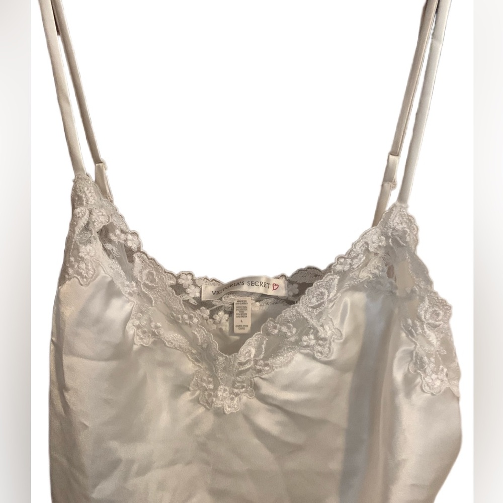 Victoria's Secret White Satin Lace Cami